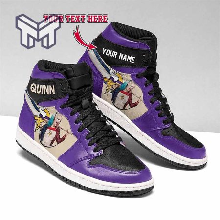 Minnesota Vikings AJ1 High Sneakers Shoes For Men And Women