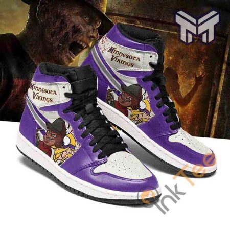 Minnesota Vikings AJ1 High Sneakers Shoes For Men And Women