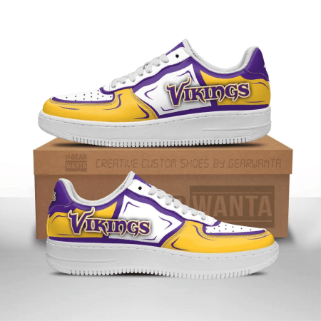 Minnesota Vikings NFL Air Low-Top Sneakers Shoes For Men And Women
