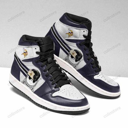 Minnesota Vikings NFL AJ1 High Sneakers Shoes For Men And Women