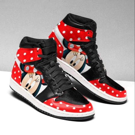 Minnie Mouse AJ1 High Sneakers Shoes For Men And Women