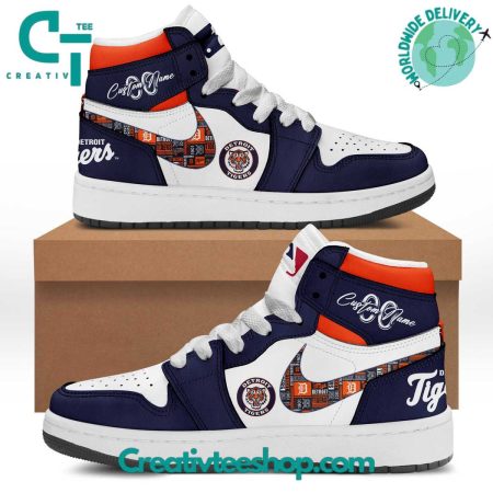 MLB Detroit Tiger  AJ1 High Sneakers Shoes For Men And Women