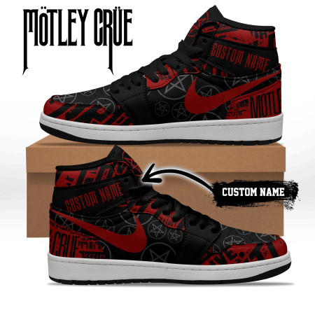 Motley Crue AJ1 High Sneakers Shoes For Men And Women