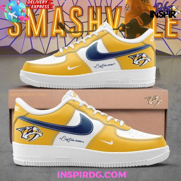 Nashville Predators Custom Nike Air Force 1 Nashville Predators Air Low-Top Sneakers Shoes For Men And Women