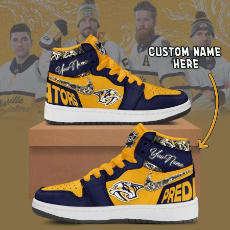 Nashville Predators AJ1 High Sneakers Shoes For Men And Women