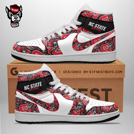 NC State Wolfpack AJ1 High Sneakers Shoes For Men And Women