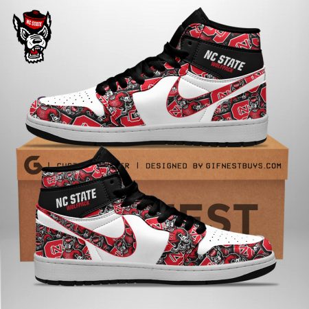 NC State Wolfpack AJ1 High Sneakers Shoes For Men And Women