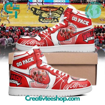 NC State Wolfpack AJ1 High Sneakers Shoes For Men And Women