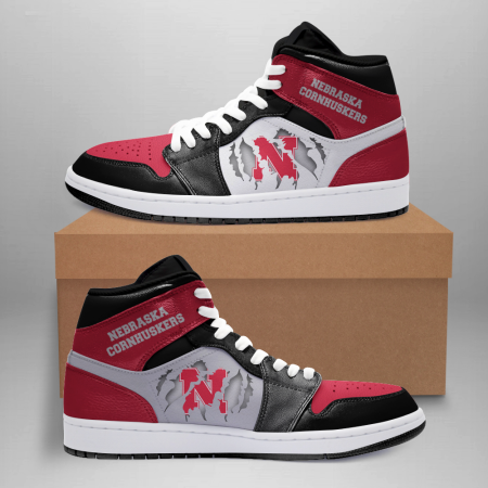 Nebraska Cornhuskers AJ1 High Sneakers Shoes For Men And Women