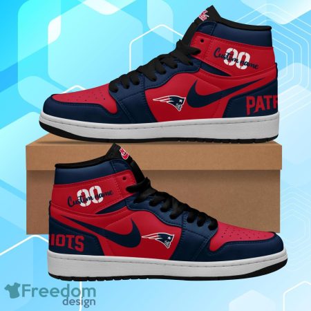 New England Patriots AJ1 High Sneakers Shoes For Men And Women