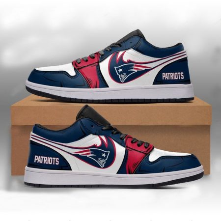 New England Patriots AJ1 High Sneakers Shoes For Men And Women