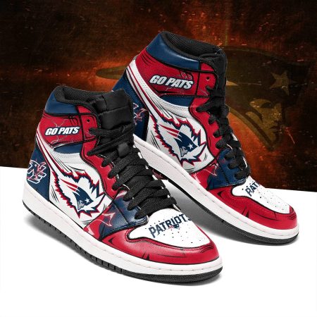 New England Patriots NFL AJ1 High Sneakers Shoes For Men And Women