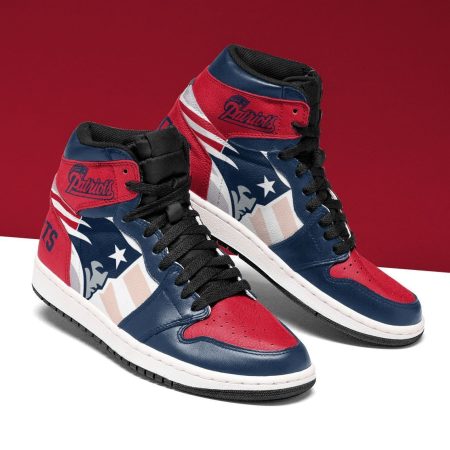 New England Patriots NFL AJ1 High Sneakers Shoes For Men And Women