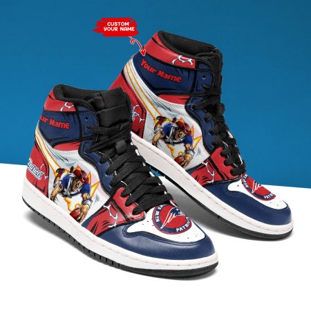 New England Patriots NFL AJ1 High Sneakers Shoes For Men And Women