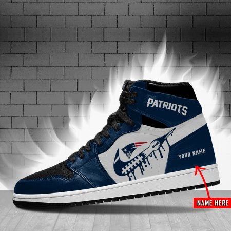 New England Patriots NFL AJ1 High Sneakers Shoes For Men And Women