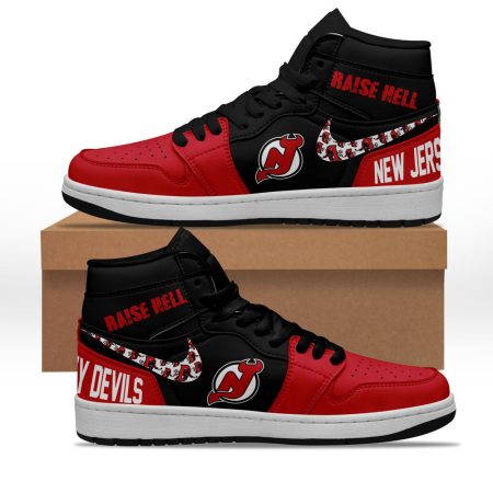 New Jersey Devils AJ1 High Sneakers Shoes For Men And Women