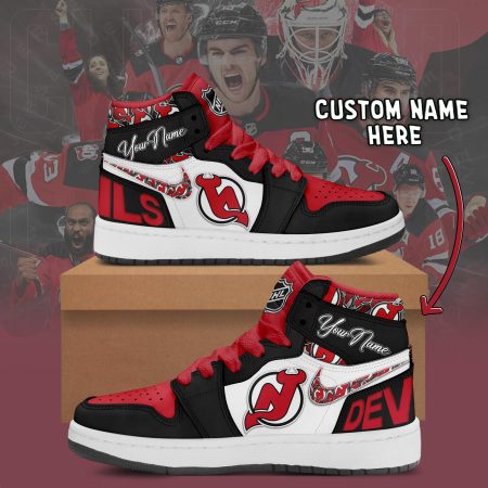 New Jersey Devils AJ1 High Sneakers Shoes For Men And Women