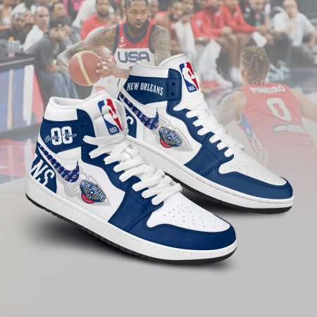 New Orleans Pelicans AJ1 High Sneakers Shoes For Men And Women