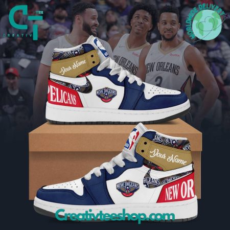 New Orleans Pelicans AJ1 High Sneakers Shoes For Men And Women
