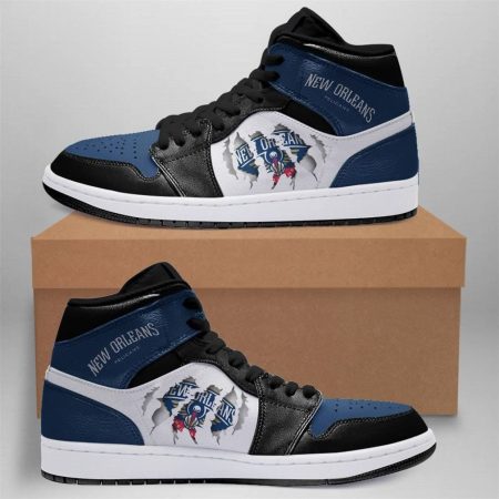 New Orleans Pelicans NBA AJ1 High Sneakers Shoes For Men And Women
