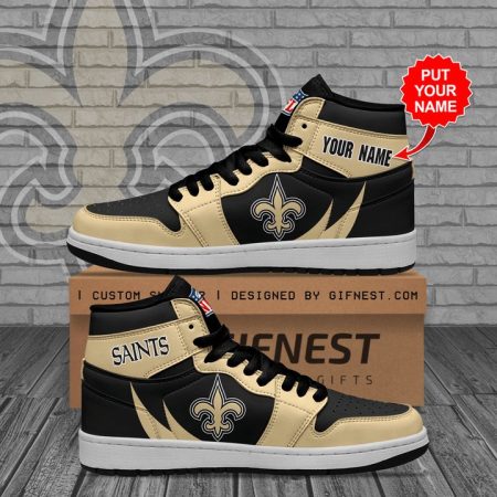 New Orleans Saints NFL AJ1 High Sneakers Shoes For Men And Women
