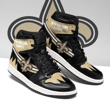 New Orleans Saints NFL AJ1 High Sneakers Shoes For Men And Women