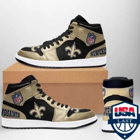 New Orleans Saints NFL AJ1 High Sneakers Shoes For Men And Women