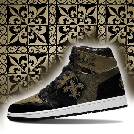 New Orleans Saints NFL AJ1 High Sneakers Shoes For Men And Women