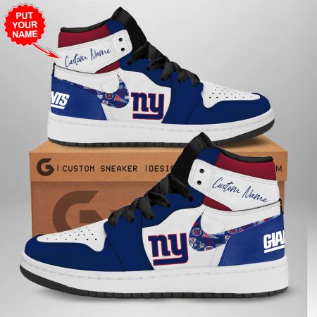 New York Giants AJ1 High Sneakers Shoes For Men And Women