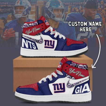 New York Giants AJ1 High Sneakers Shoes For Men And Women