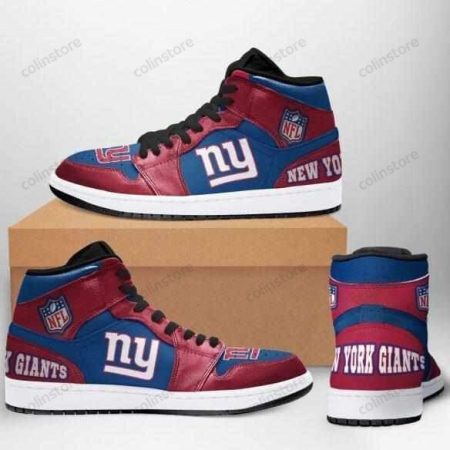 New York Giants NFL AJ1 High Sneakers Shoes For Men And Women