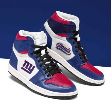 New York Giants NFL AJ1 High Sneakers Shoes For Men And Women