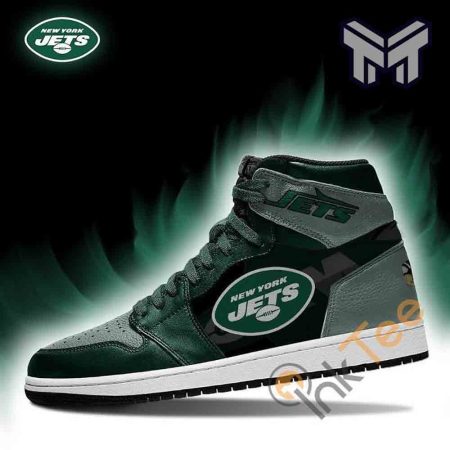 New York Jets AJ1 High Sneakers Shoes For Men And Women
