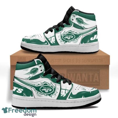 New York Jets AJ1 High Sneakers Shoes For Men And Women
