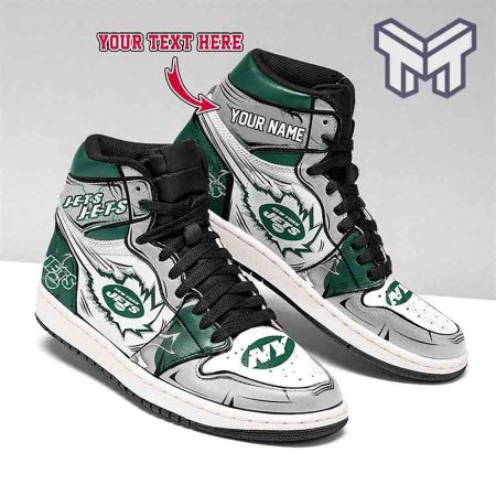 New York Jets AJ1 High Sneakers Shoes For Men And Women