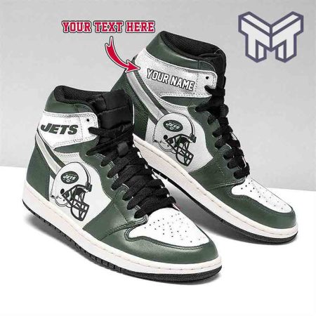 New York Jets AJ1 High Sneakers Shoes For Men And Women