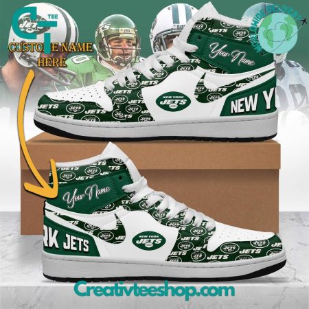 New York Jets AJ1 High Sneakers Shoes For Men And Women