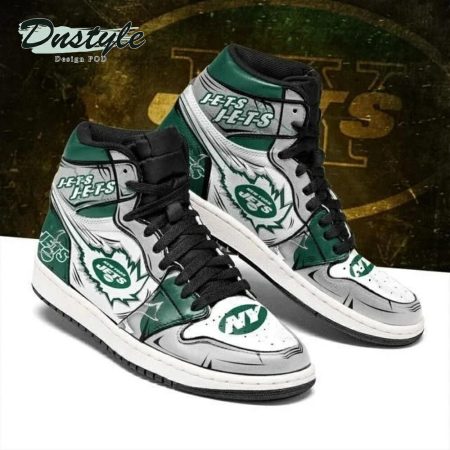 New York Jets NFL AJ1 High Sneakers Shoes For Men And Women