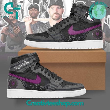 New York Mets AJ1 High Sneakers Shoes For Men And Women