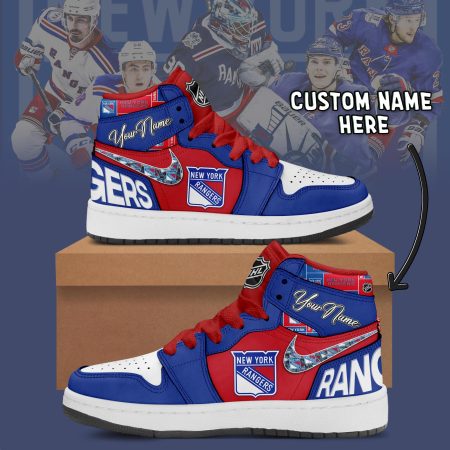 New York Rangers AJ1 High Sneakers Shoes For Men And Women