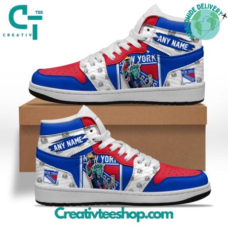 New York Rangers AJ1 High Sneakers Shoes For Men And Women