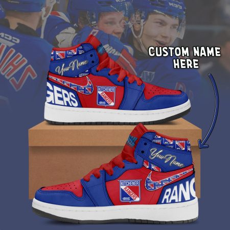 New York Rangers AJ1 High Sneakers Shoes For Men And Women