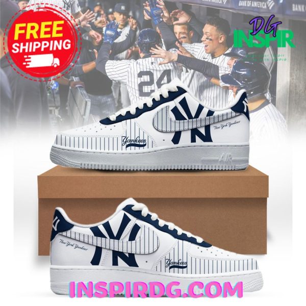 Nike x MLB New York Yankees Baseball Air Force 1 New York Yankees Air Low-Top Sneakers Shoes For Men And Women