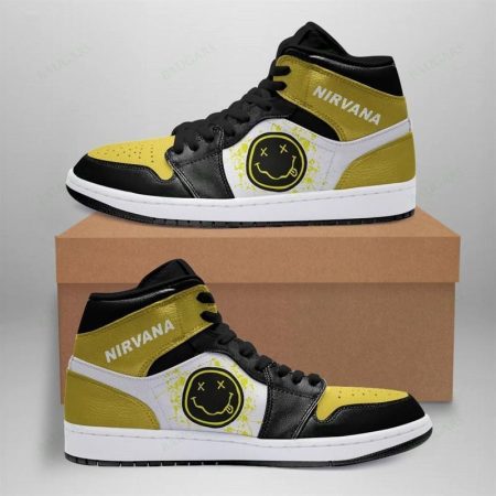 Nirvana Rock Band AJ1 High Sneakers Shoes For Men And Women