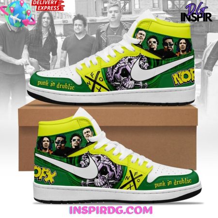 NOFX Punk in Drublic AJ1 High Sneakers Shoes For Men And Women