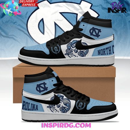 North Carolina Tar Heel High Sneakers Shoes For Men And Women
