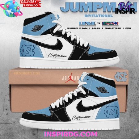North Carolina Tar Heels AJ1 High Sneakers Shoes For Men And Women
