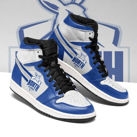 North Melbourne Kangaroos AFL AJ1 High Sneakers Shoes For Men And Women