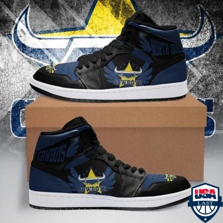 North Queensland Cowboys NRL AJ1 High Sneakers Shoes For Men And Women