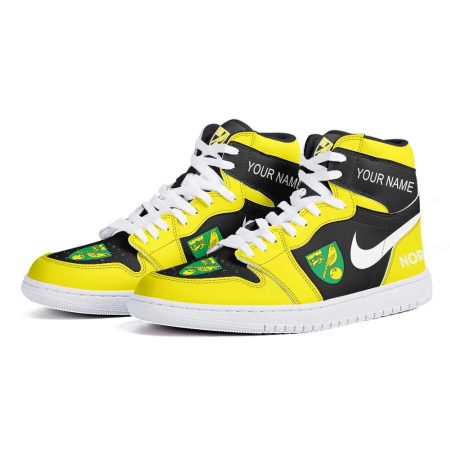 Norwich City AJ1 High Sneakers Shoes For Men And Women